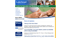 Desktop Screenshot of cerah.lakeheadu.ca