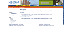 Desktop Screenshot of faculty.lakeheadu.ca