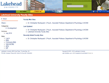 Tablet Screenshot of faculty.lakeheadu.ca