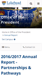 Mobile Screenshot of annualreport.lakeheadu.ca